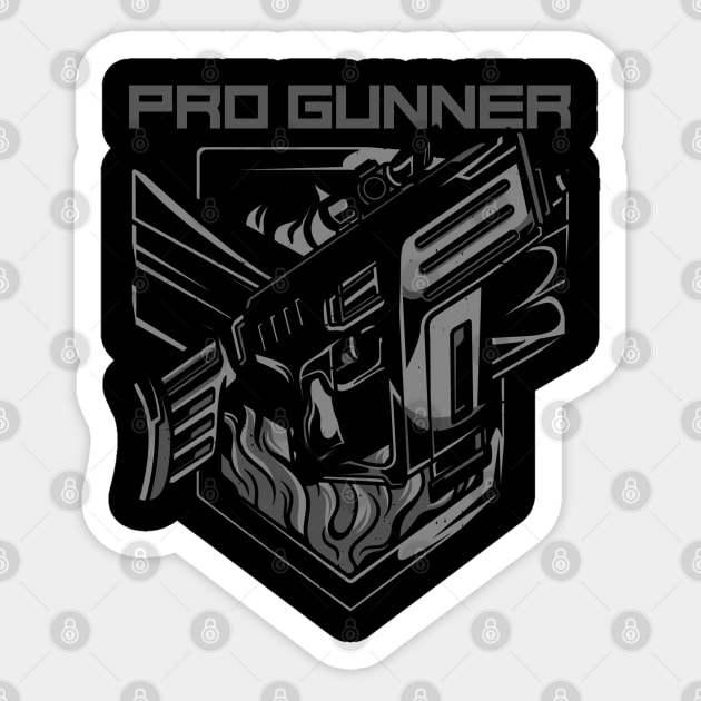 Pro Gunner Sticker by Sanworld